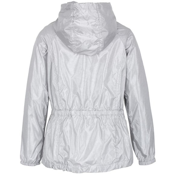 Milly Minis Girl Size 6 Silver Reflective Anorak Wind Breaker Jacket - Picture 4 of 10